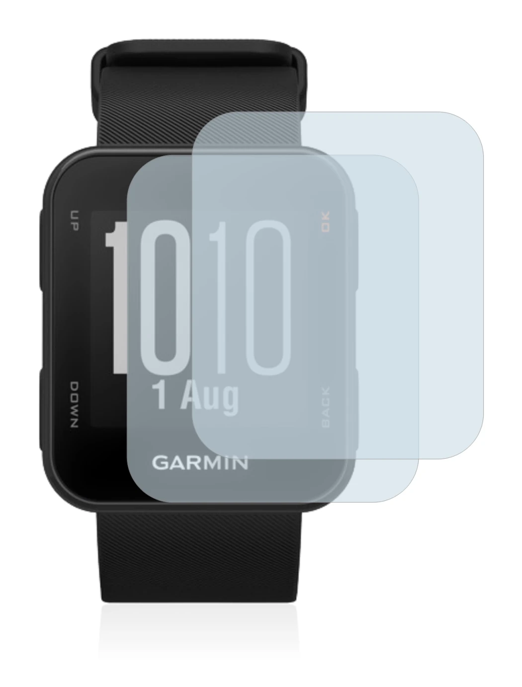 Immagine del dispositivo Garmin Approach S10 con un'ampia varietà di protezioni per lo schermo.