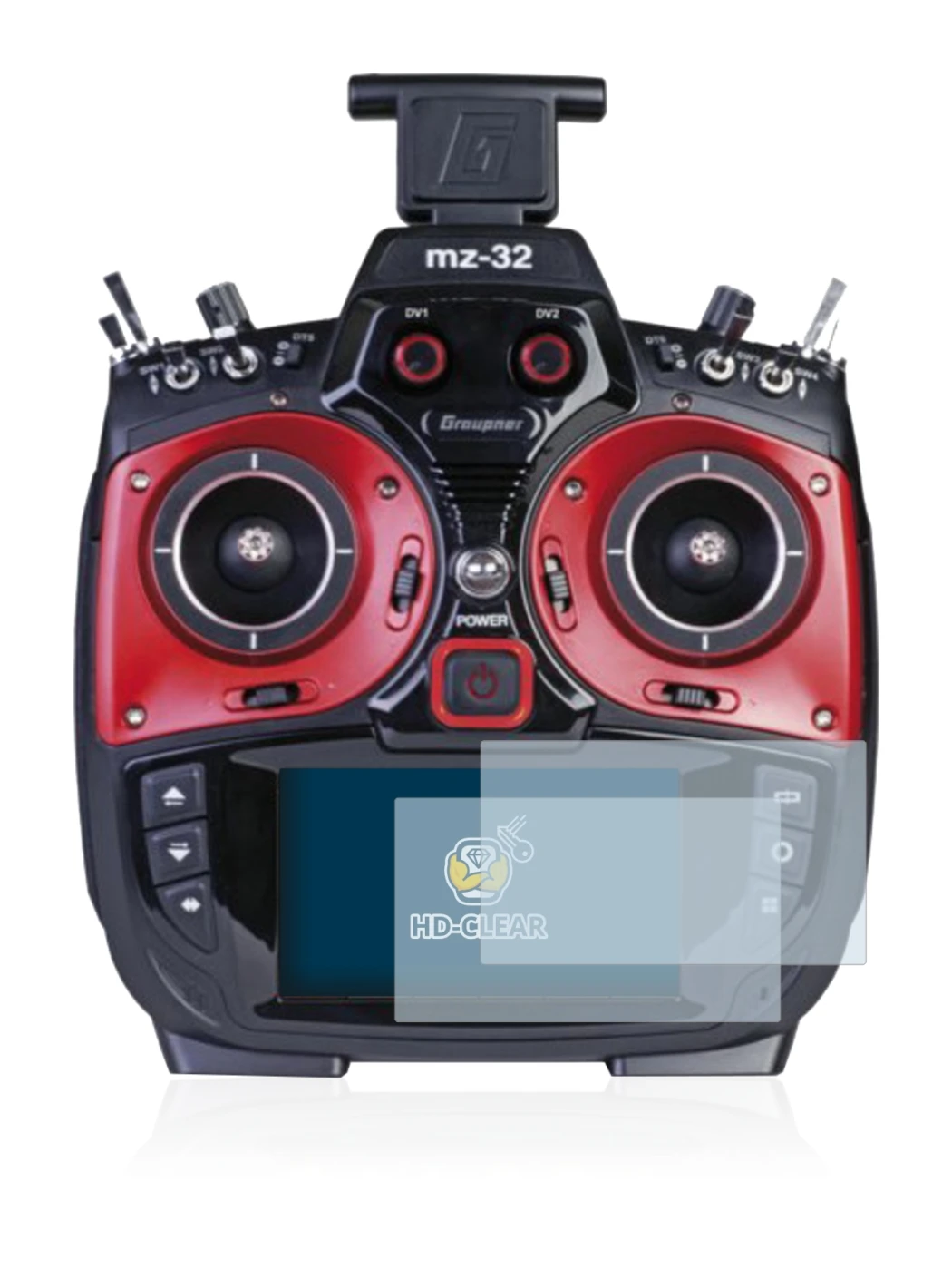 Immagine del dispositivo Graupner MZ-32 (3.Gen) con un'ampia varietà di protezioni per lo schermo.