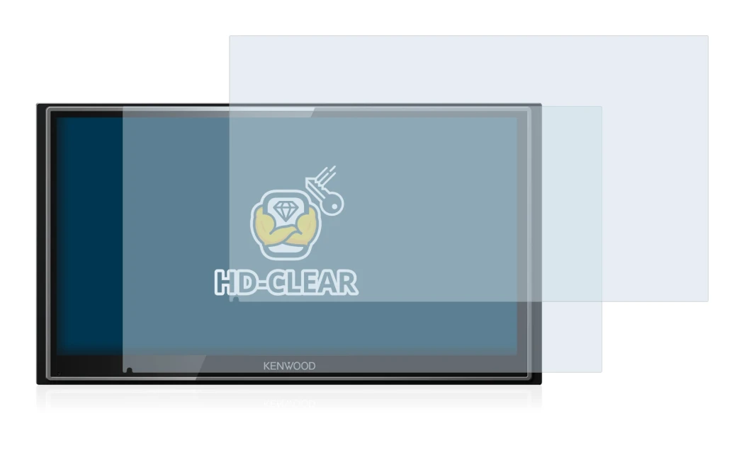 Immagine del dispositivo Kenwood DMX7018DABS con un'ampia varietà di protezioni per lo schermo.