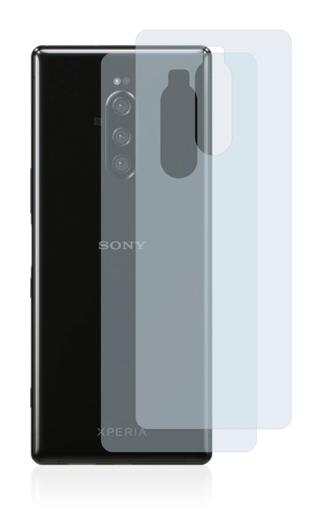 Immagine del dispositivo Sony Xperia 1 (Posteriore) con un'ampia varietà di protezioni per lo schermo.