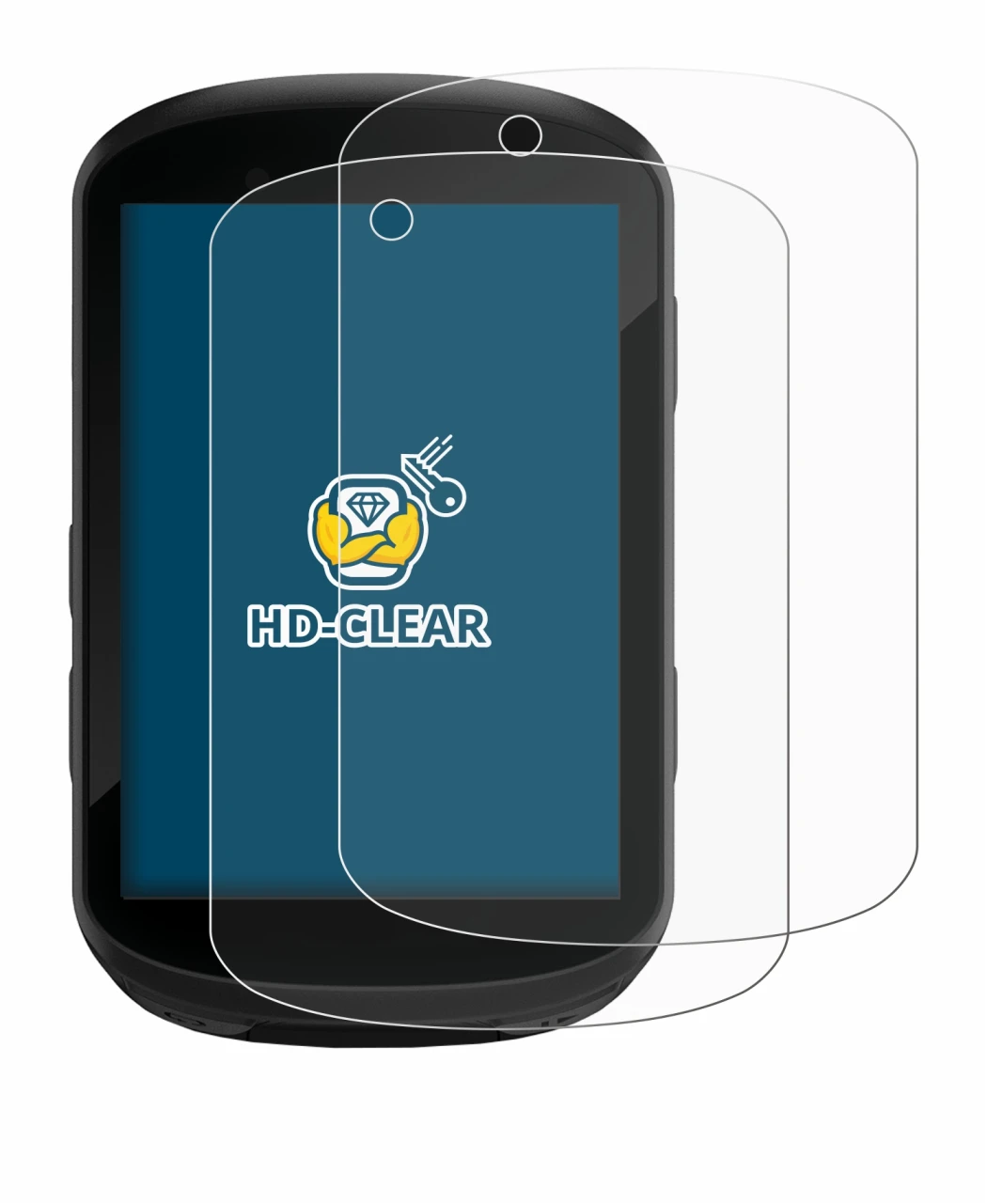 Immagine del dispositivo Garmin Edge 830 con un'ampia varietà di protezioni per lo schermo.