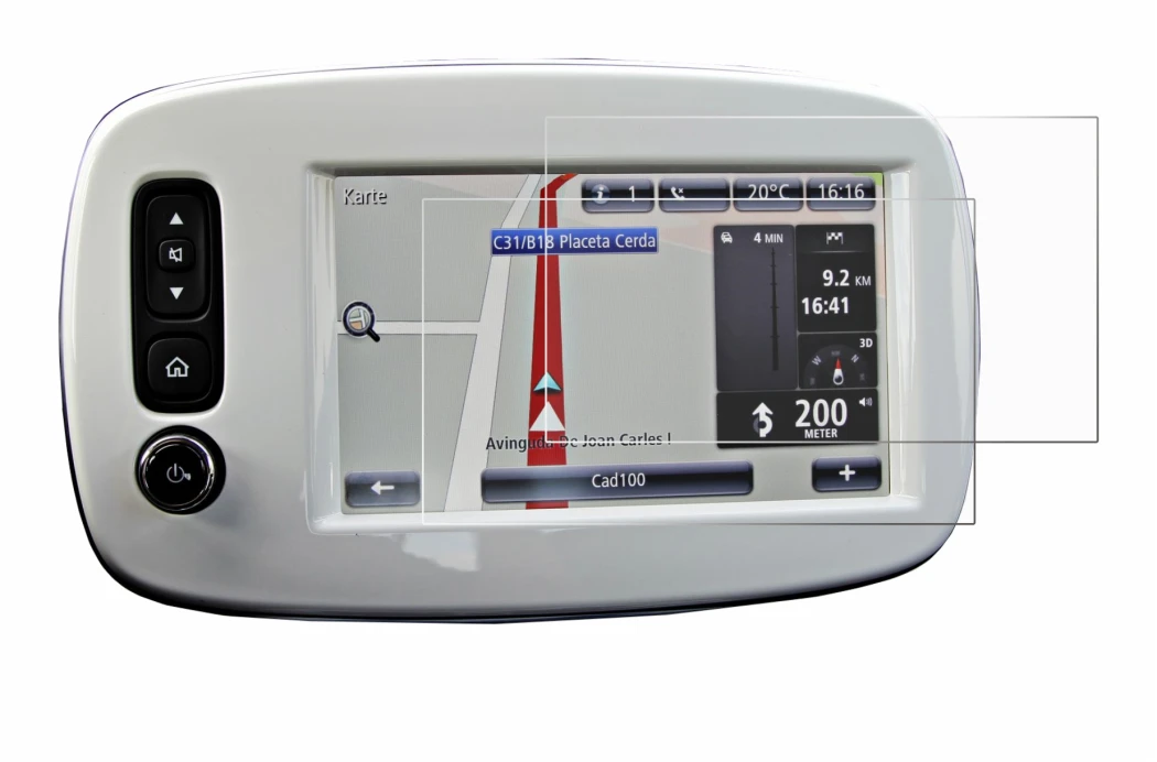 Immagine del dispositivo TomTom Smart 453 2018 con un'ampia varietà di protezioni per lo schermo.