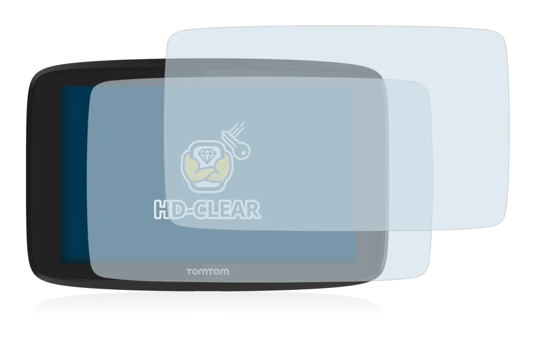 Immagine del dispositivo TomTom Go Professional 620 con un'ampia varietà di protezioni per lo schermo.