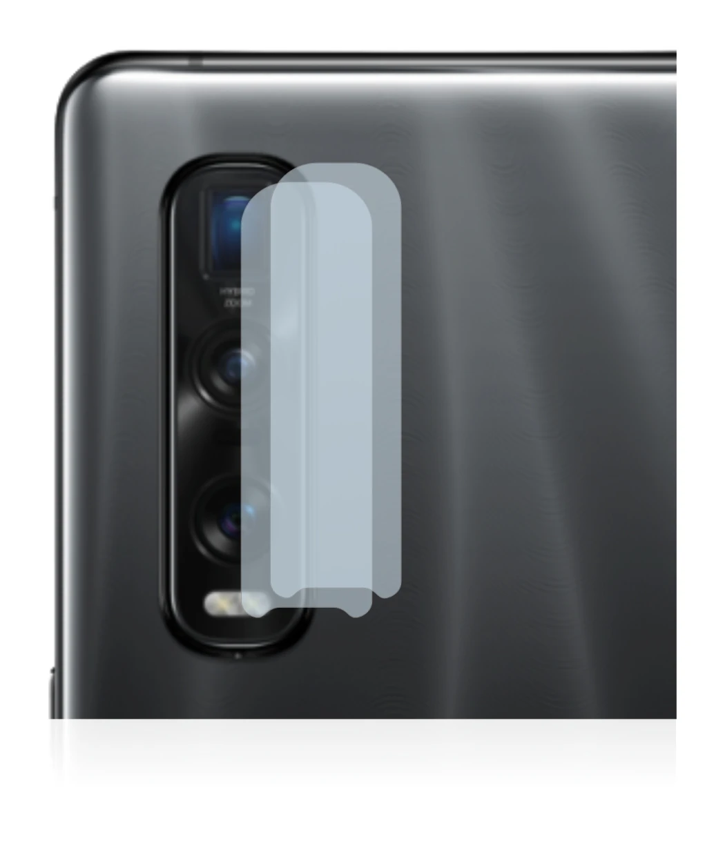 Immagine del dispositivo Oppo Find X2 Pro (SOLO Fotocamera) con un'ampia varietà di protezioni per lo schermo.