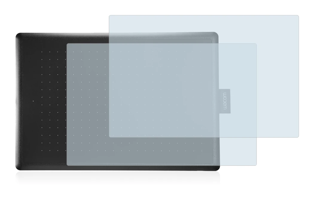 Immagine del dispositivo Wacom One Medium con un'ampia varietà di protezioni per lo schermo.