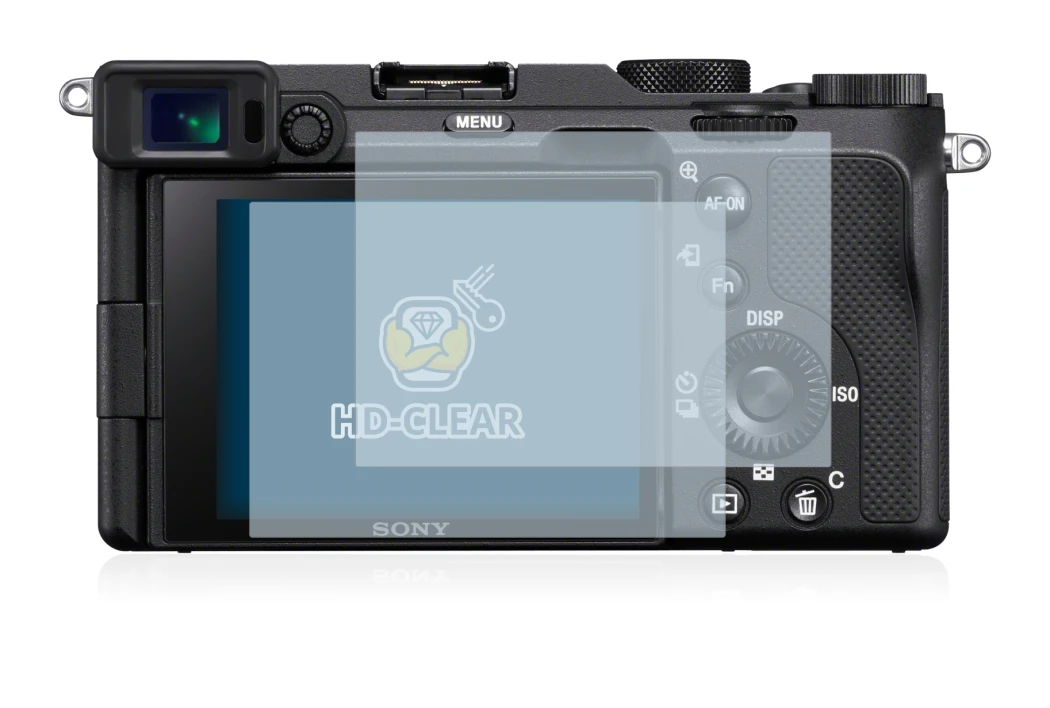 Immagine del dispositivo Sony A7C con un'ampia varietà di protezioni per lo schermo.