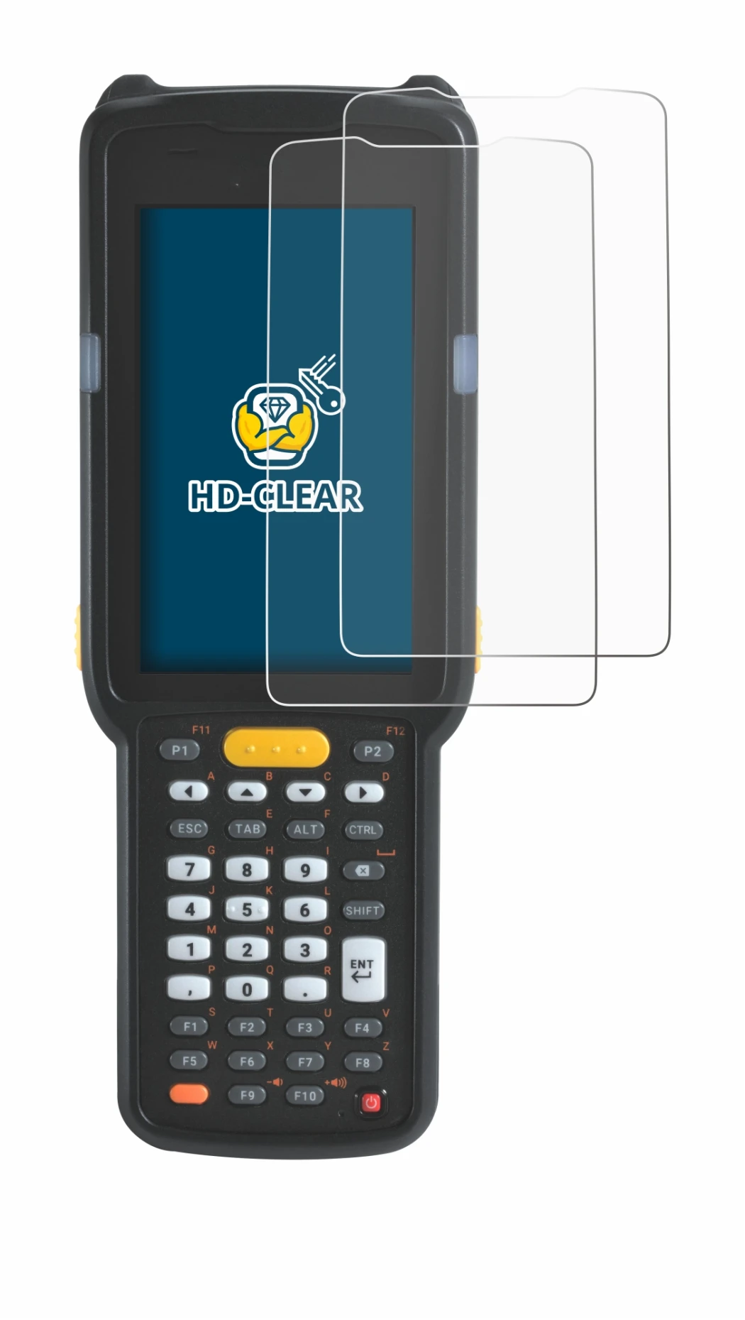 Immagine del dispositivo Zebra MC330L con un'ampia varietà di protezioni per lo schermo.