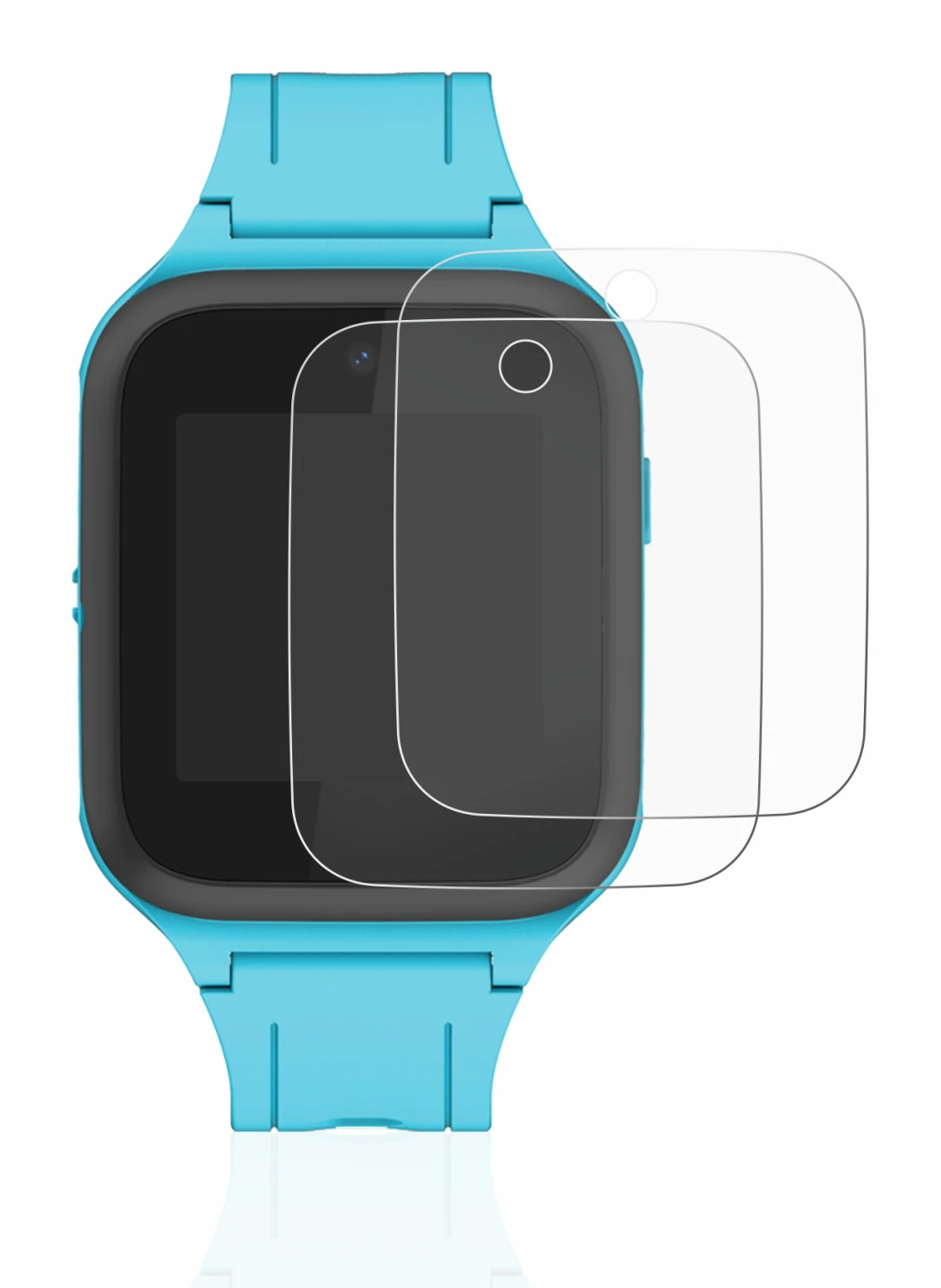 Immagine del dispositivo TCL Movetime FamilyWatch Kids MT40X con un'ampia varietà di protezioni per lo schermo.