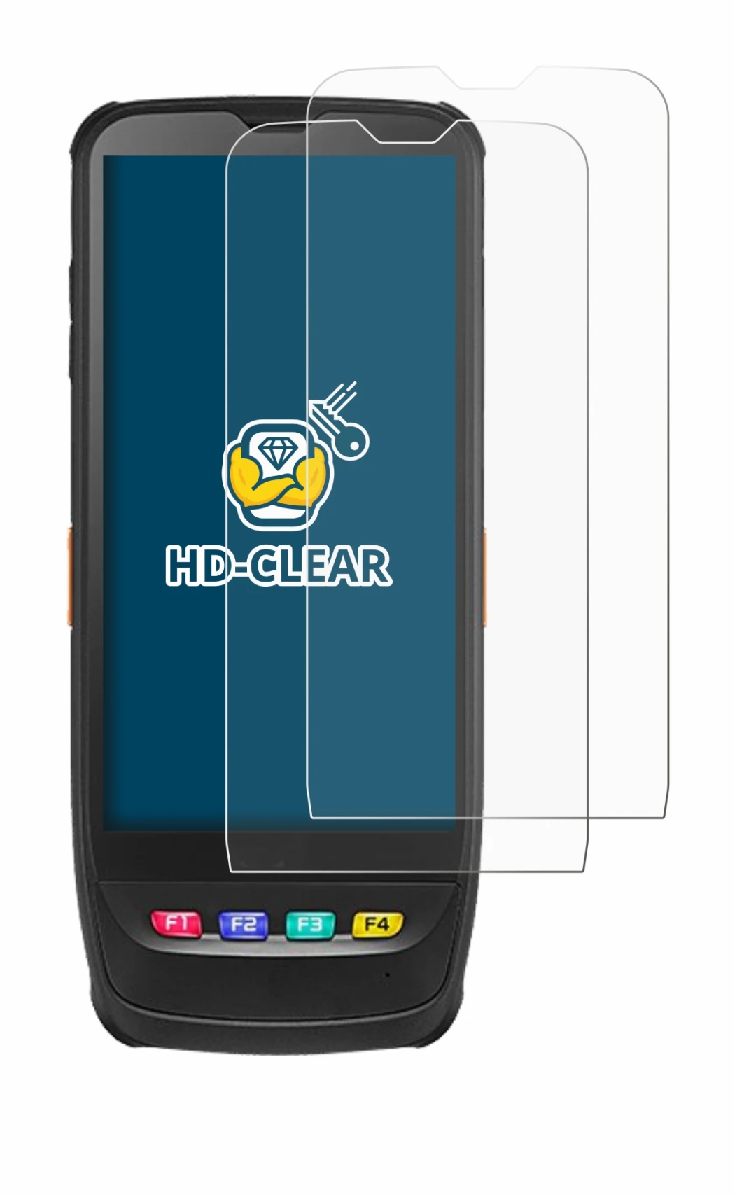 Immagine del dispositivo Casio IT-G650 con un'ampia varietà di protezioni per lo schermo.