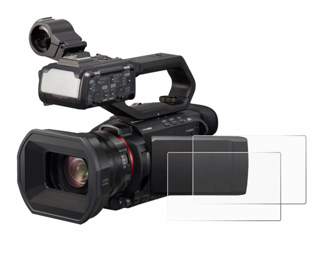 Immagine del dispositivo Panasonic HC-X2000 con un'ampia varietà di protezioni per lo schermo.
