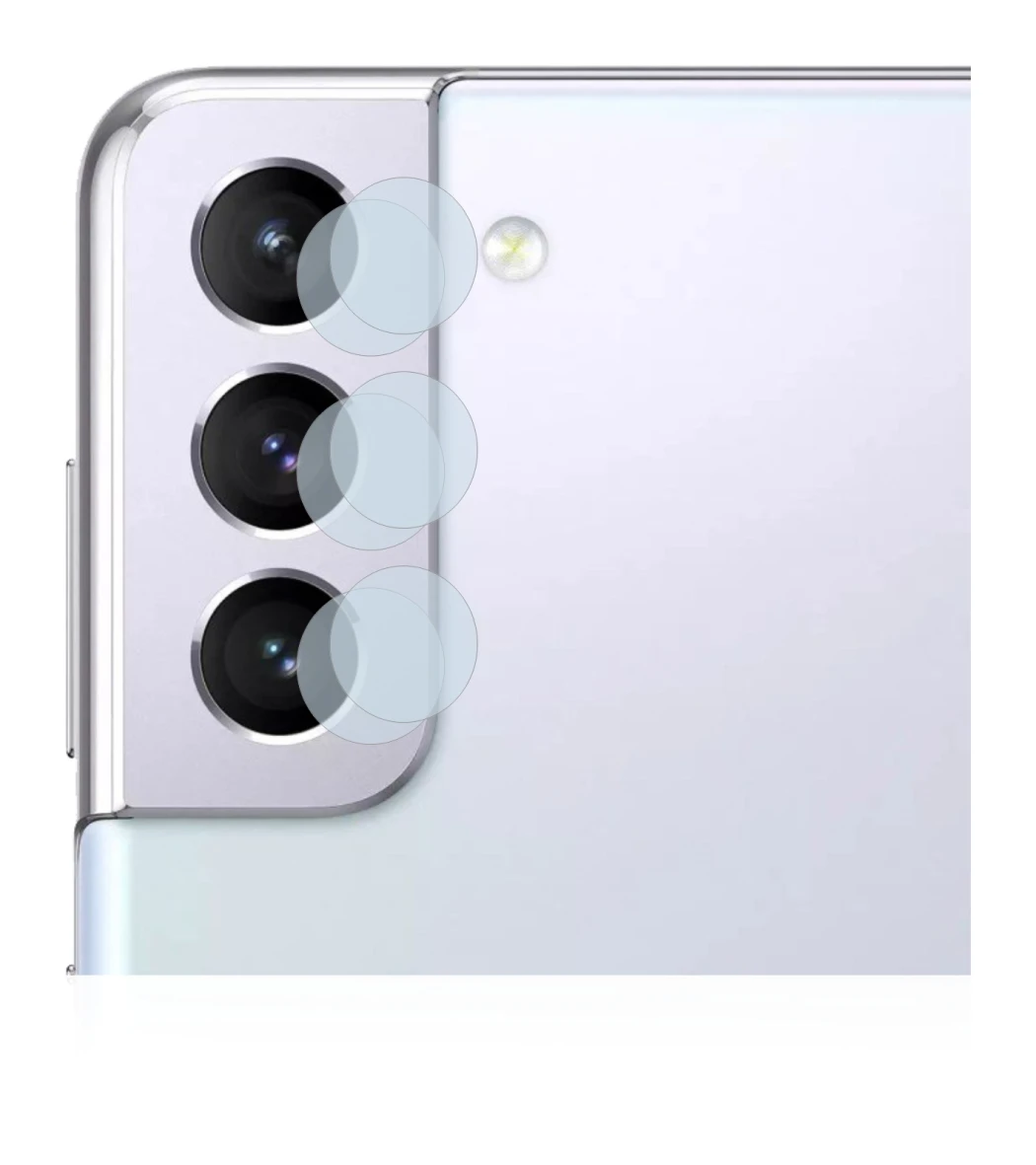 Immagine del dispositivo Samsung Galaxy S21 5G (SOLO Fotocamera) con un'ampia varietà di protezioni per lo schermo.