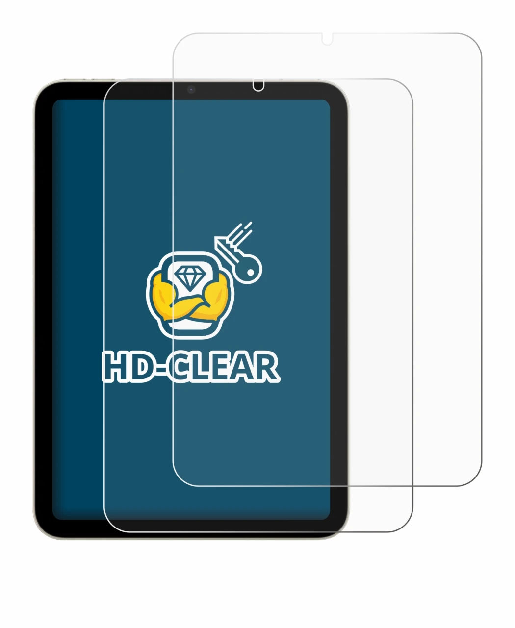 Immagine del dispositivo Apple iPad Mini 6 WiFi 2021 con un'ampia varietà di protezioni per lo schermo.