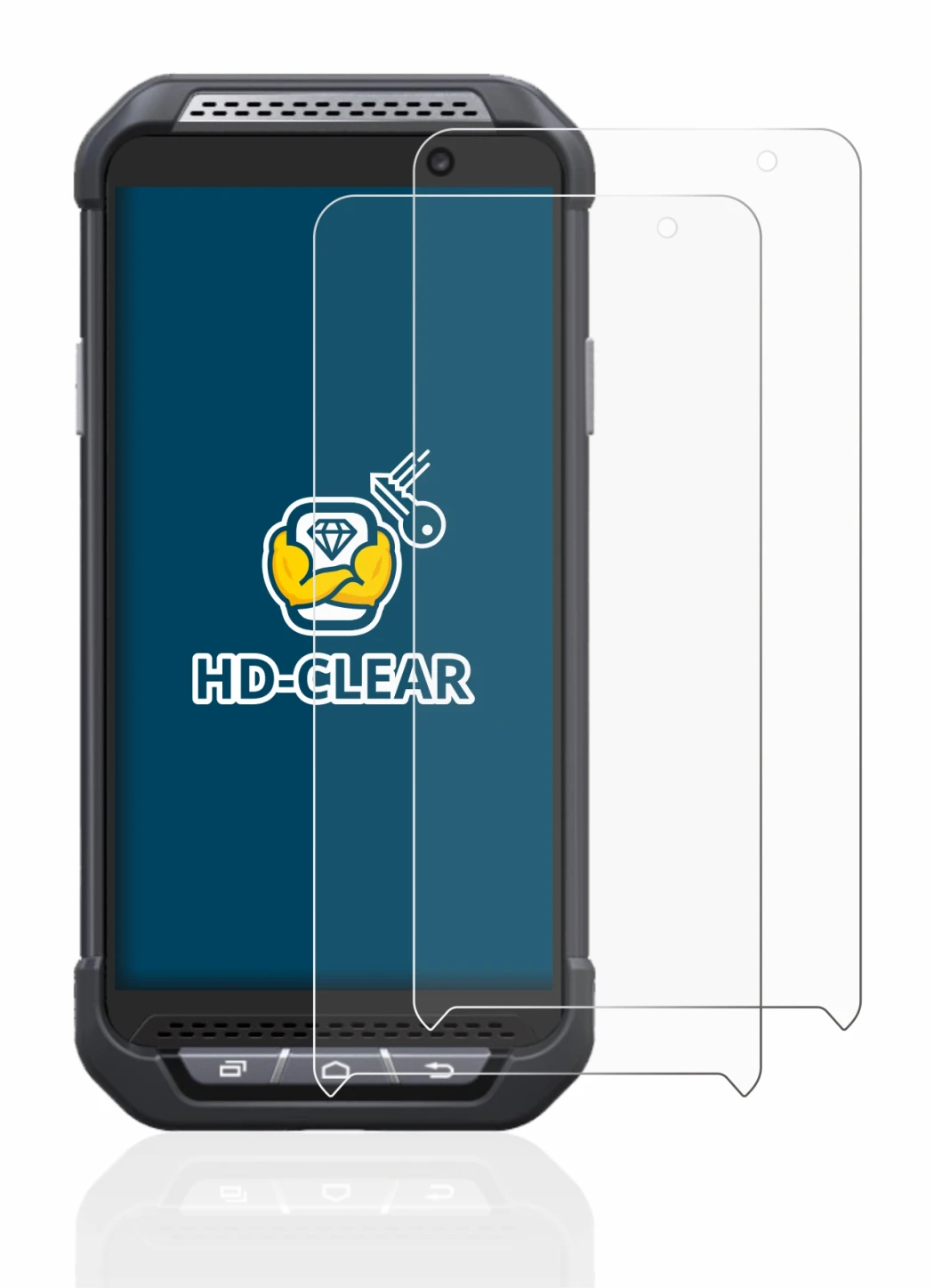 Immagine del dispositivo Point Mobile PM85 con un'ampia varietà di protezioni per lo schermo.