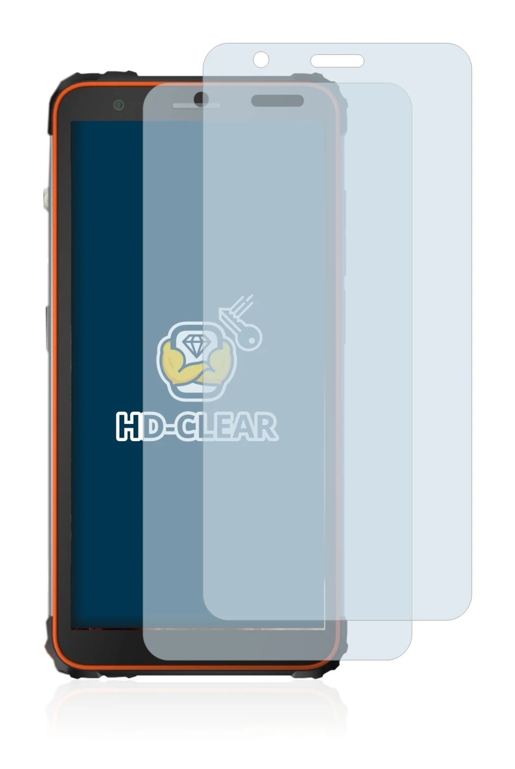 Immagine del dispositivo Blackview BV6600 con un'ampia varietà di protezioni per lo schermo.