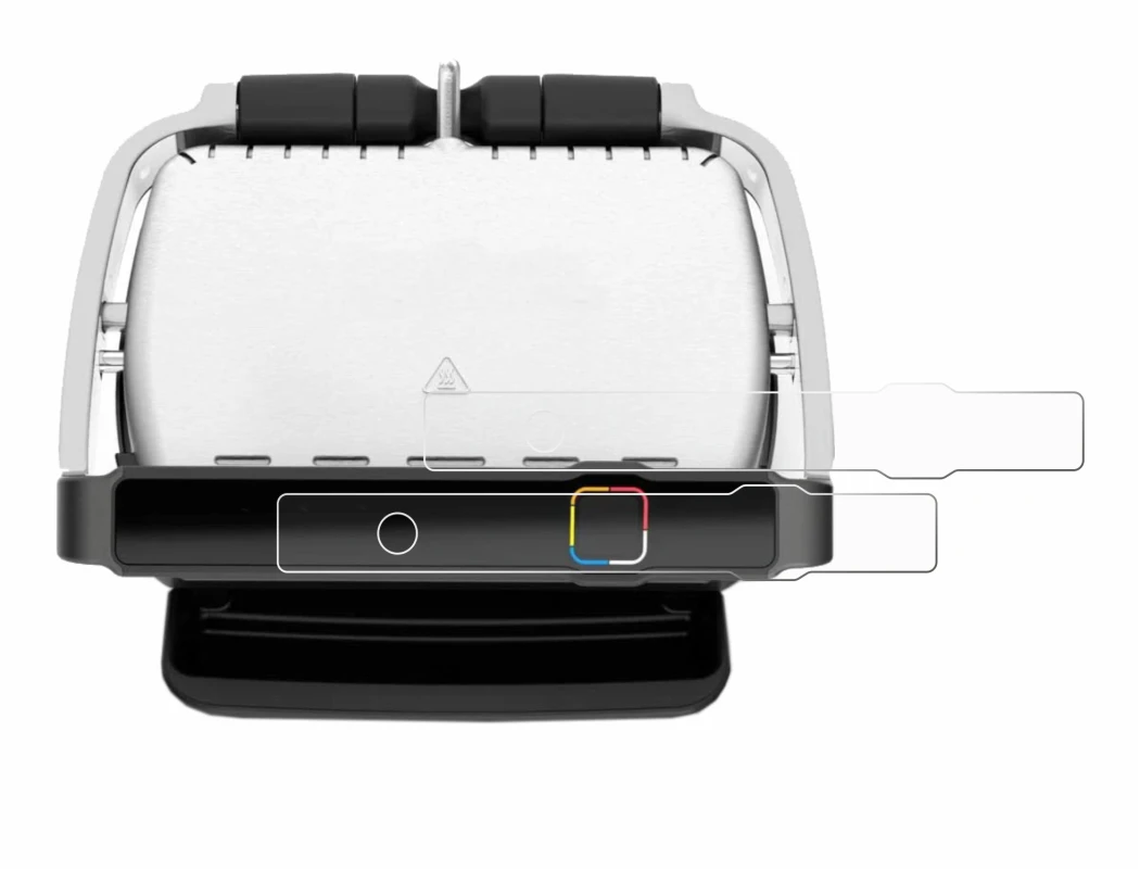 Immagine del dispositivo Tefal OptiGrill Elite con un'ampia varietà di protezioni per lo schermo.