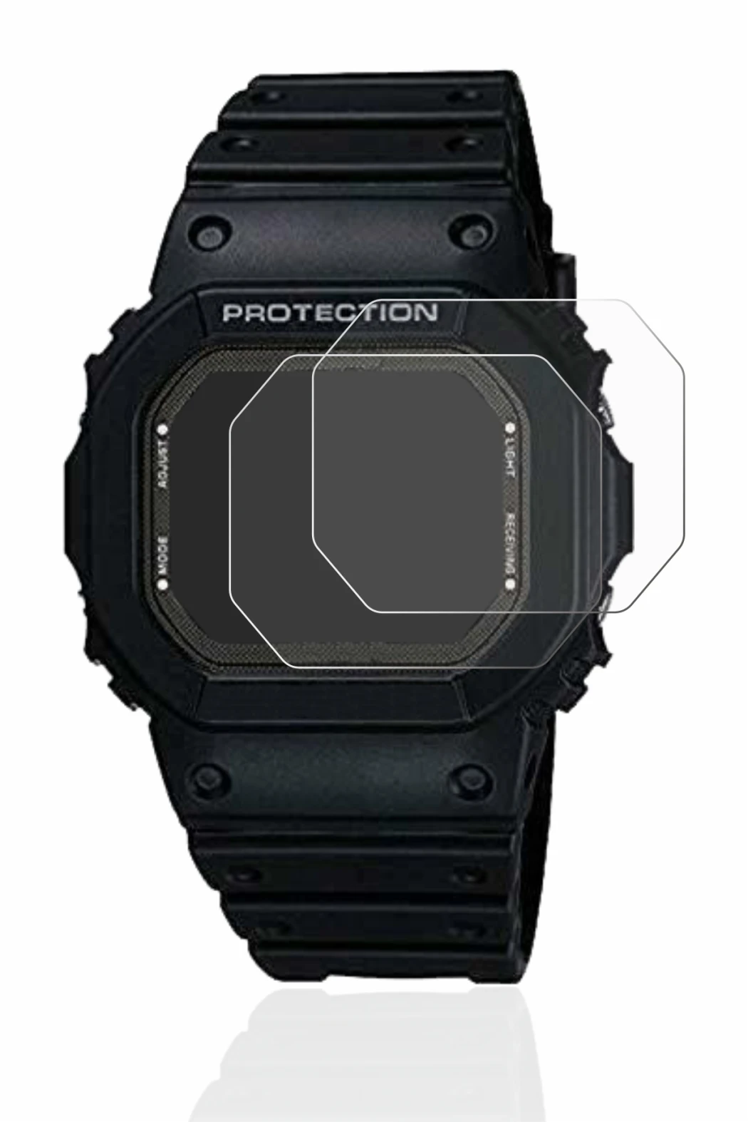 Immagine del dispositivo Casio G-Shock GW-5000-1JF con un'ampia varietà di protezioni per lo schermo.