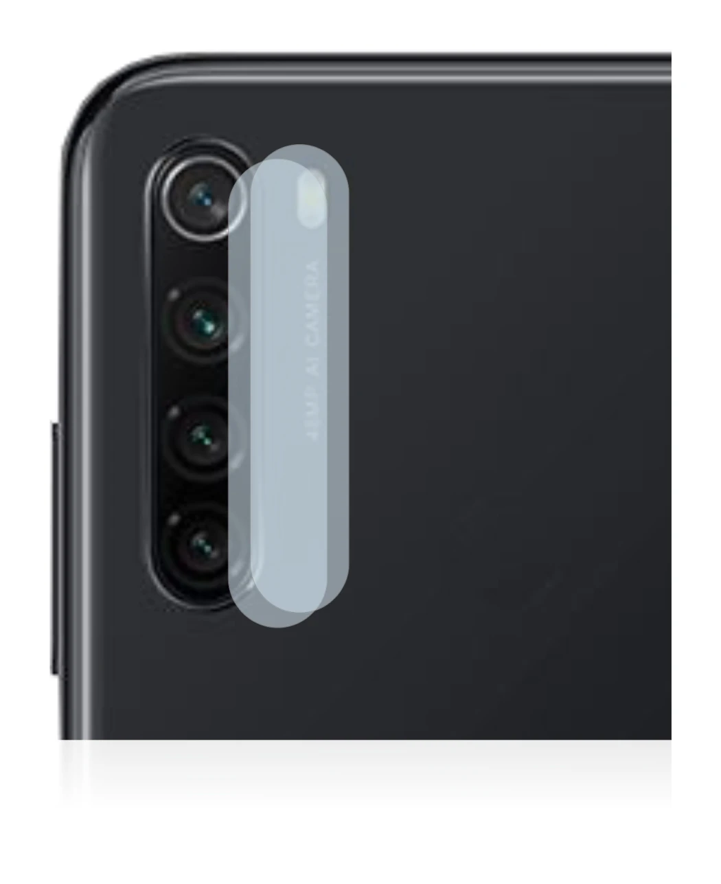 Immagine del dispositivo Xiaomi Redmi Note 8 2021 (SOLO Fotocamera) con un'ampia varietà di protezioni per lo schermo.
