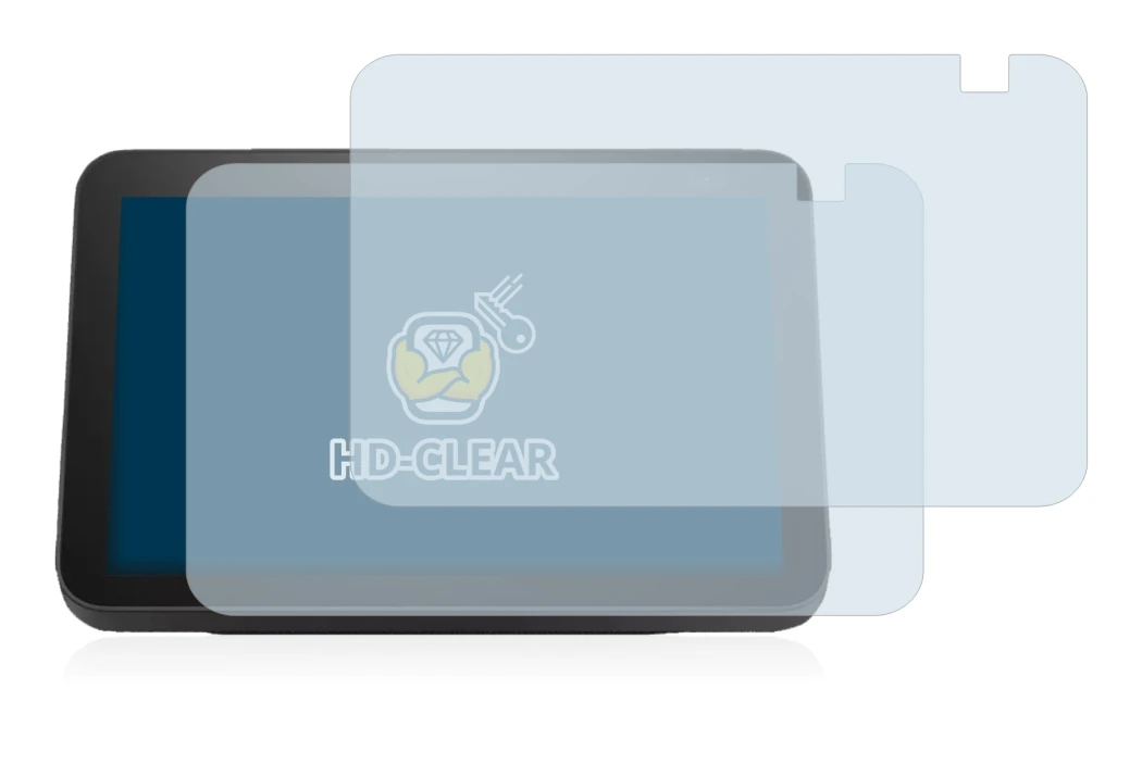 Immagine del dispositivo Amazon Echo Show 8 2021 (2a Gen.) con un'ampia varietà di protezioni per lo schermo.