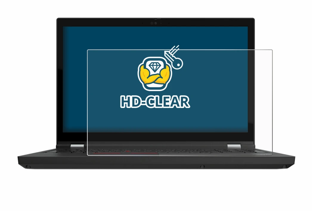 Immagine del dispositivo Lenovo ThinkPad P15 Gen 2 con un'ampia varietà di protezioni per lo schermo.