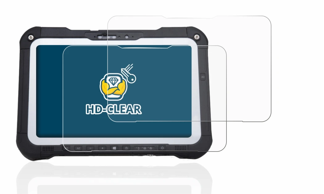 Immagine del dispositivo Panasonic Toughbook FZ-G2 con un'ampia varietà di protezioni per lo schermo.