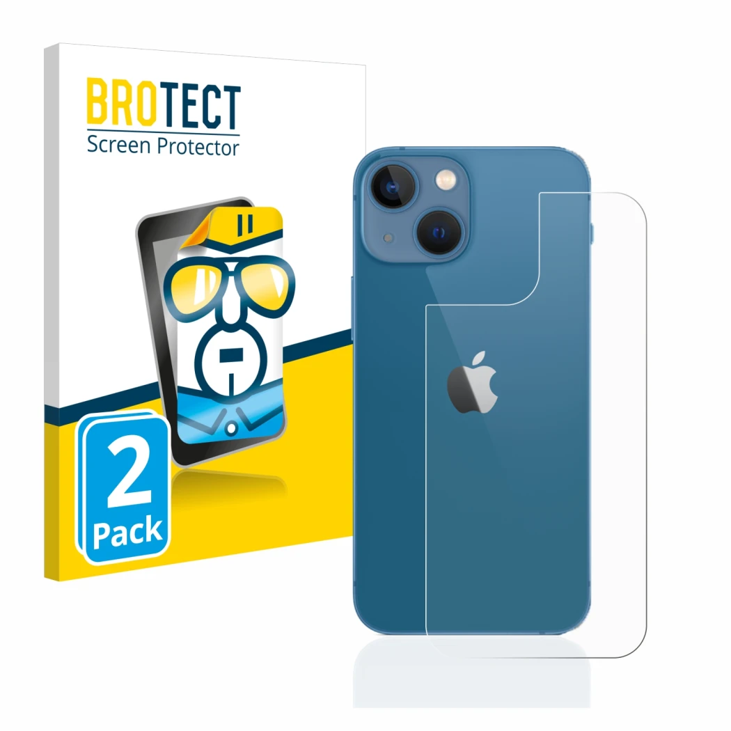 Parte frontale di una confezione del prodotto con il logo del marchio BROTECT. Accanto è raffigurato il dispositivo Apple iPho