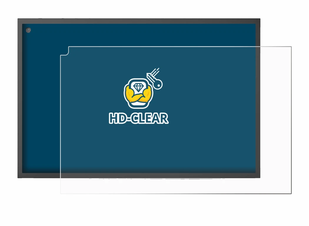 Immagine del dispositivo Amazon Echo Show 15 con un'ampia varietà di protezioni per lo schermo.
