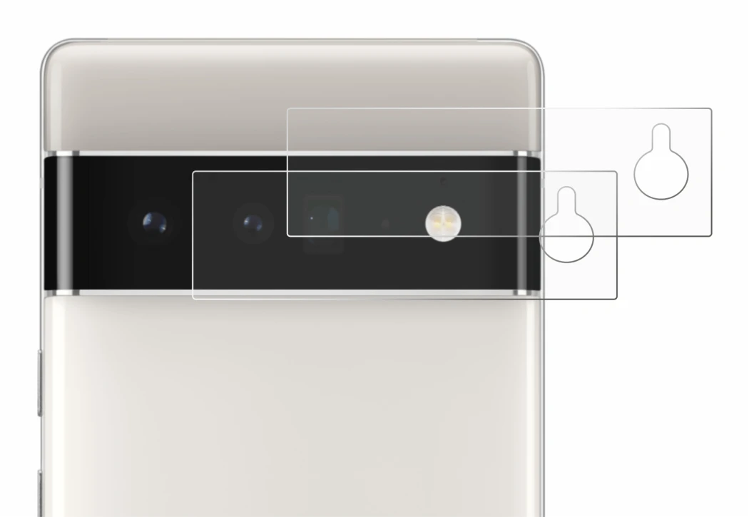 Immagine del dispositivo Google Pixel 6 Pro (SOLO Fotocamera) con un'ampia varietà di protezioni per lo schermo.