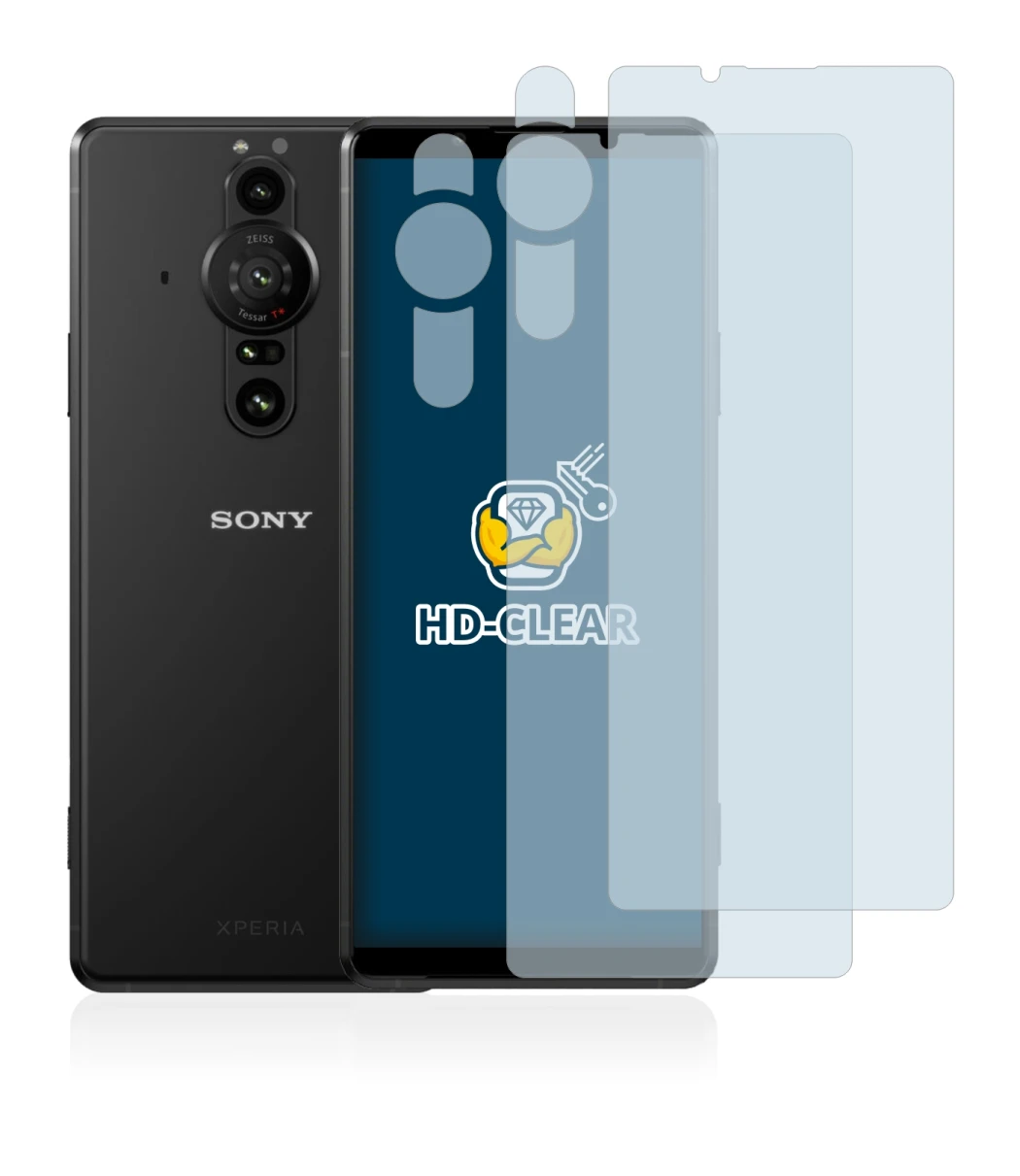 Immagine del dispositivo Sony Xperia Pro-I (Fronte+Fotocamera) con un'ampia varietà di protezioni per lo schermo.