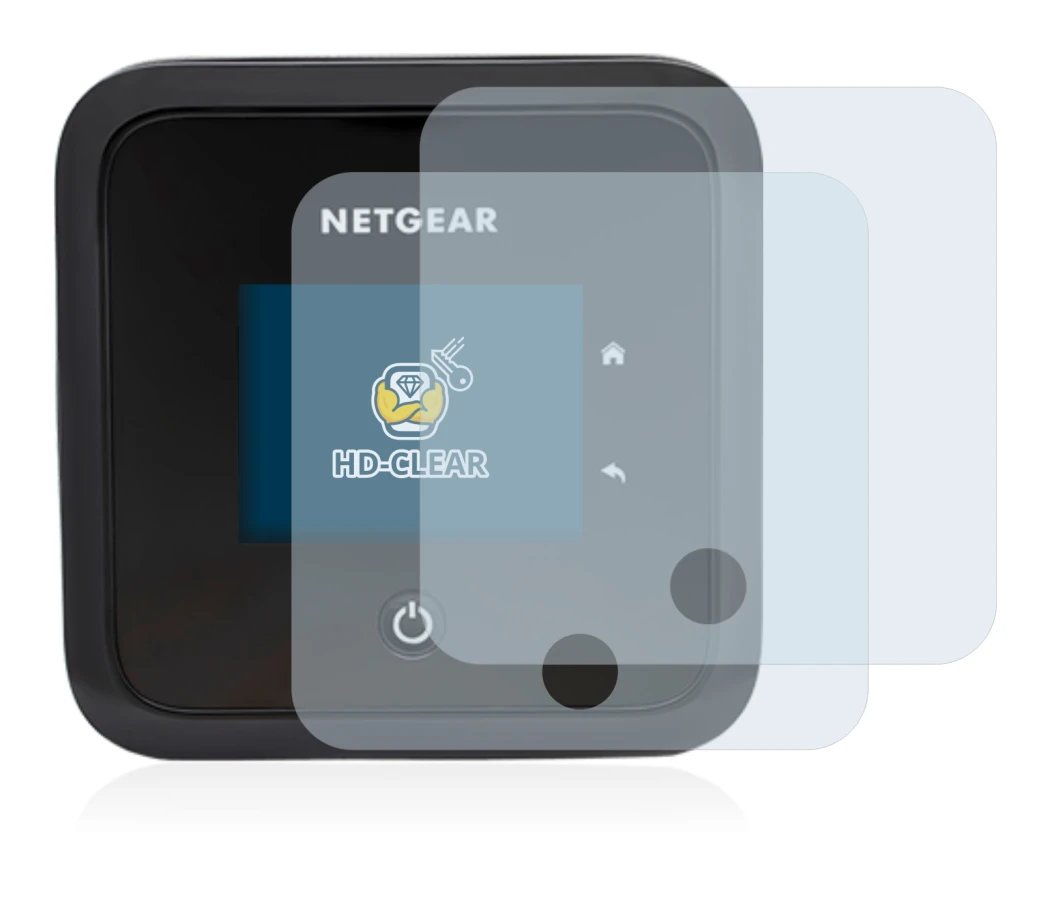 Immagine del dispositivo Netgear Nighthawk M5 con un'ampia varietà di protezioni per lo schermo.