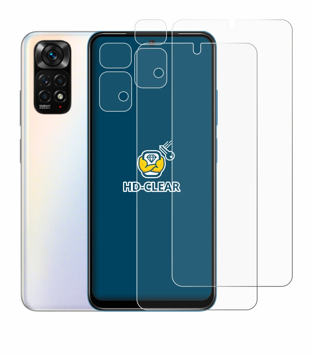 Immagine del dispositivo Xiaomi Redmi Note 11S (Fronte+Fotocamera) con un'ampia varietà di protezioni per lo schermo.