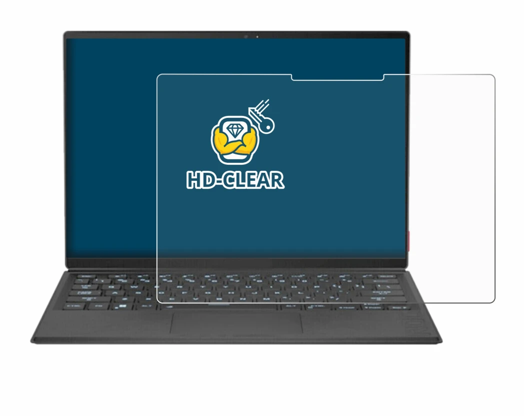 Immagine del dispositivo ASUS Rog Flow Z13 2022 con un'ampia varietà di protezioni per lo schermo.