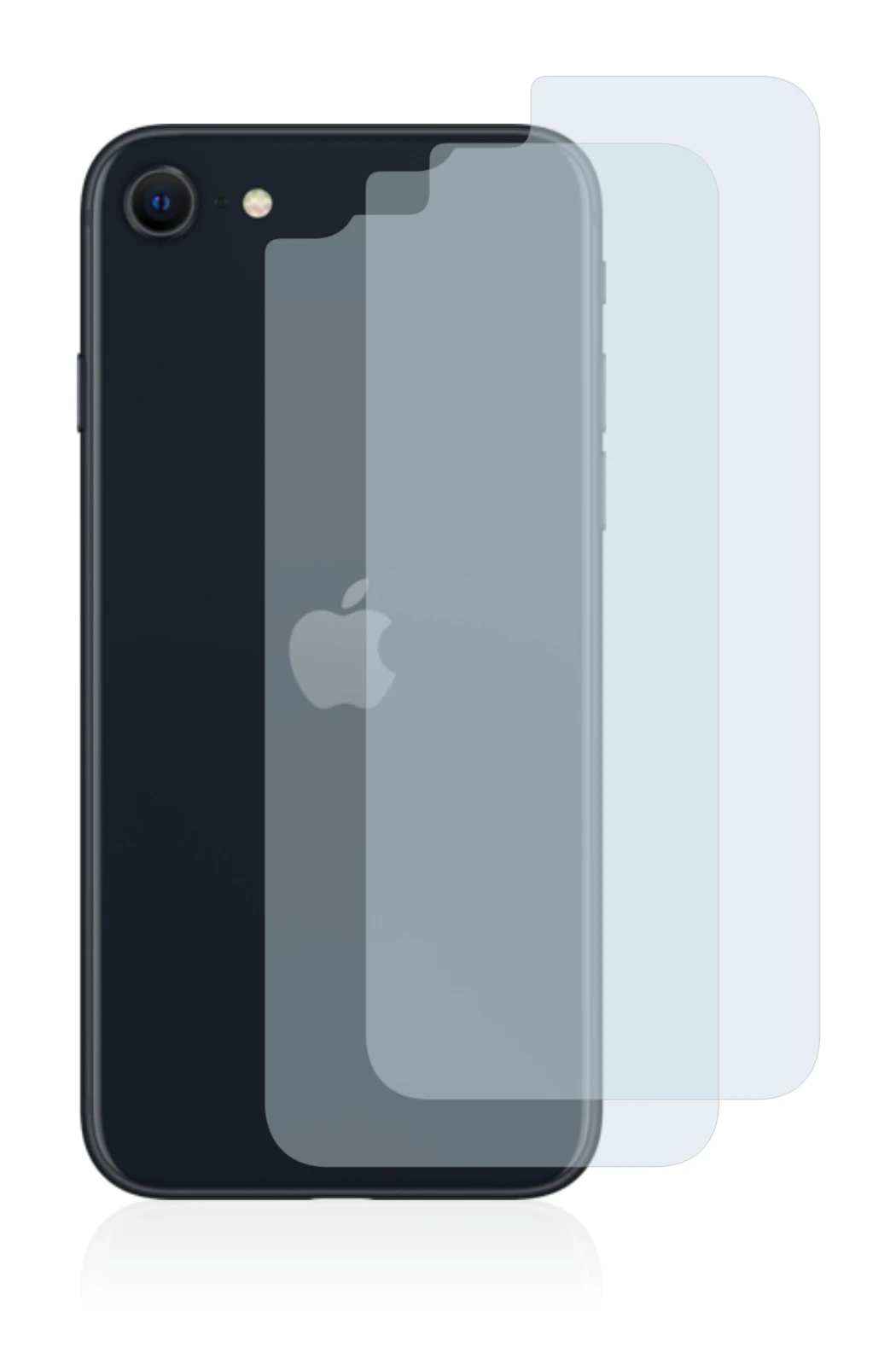 Immagine del dispositivo Apple iPhone SE 3 2022 (Posteriore) con un'ampia varietà di protezioni per lo schermo.