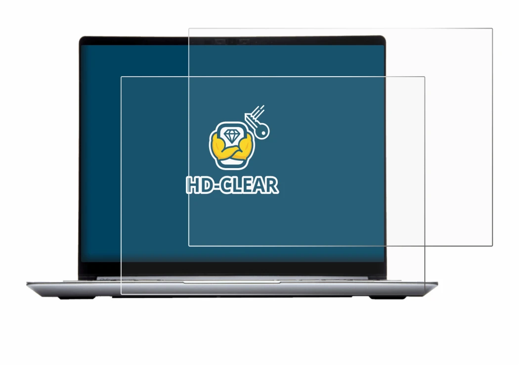 Immagine del dispositivo Framework Laptop 13 con un'ampia varietà di protezioni per lo schermo.