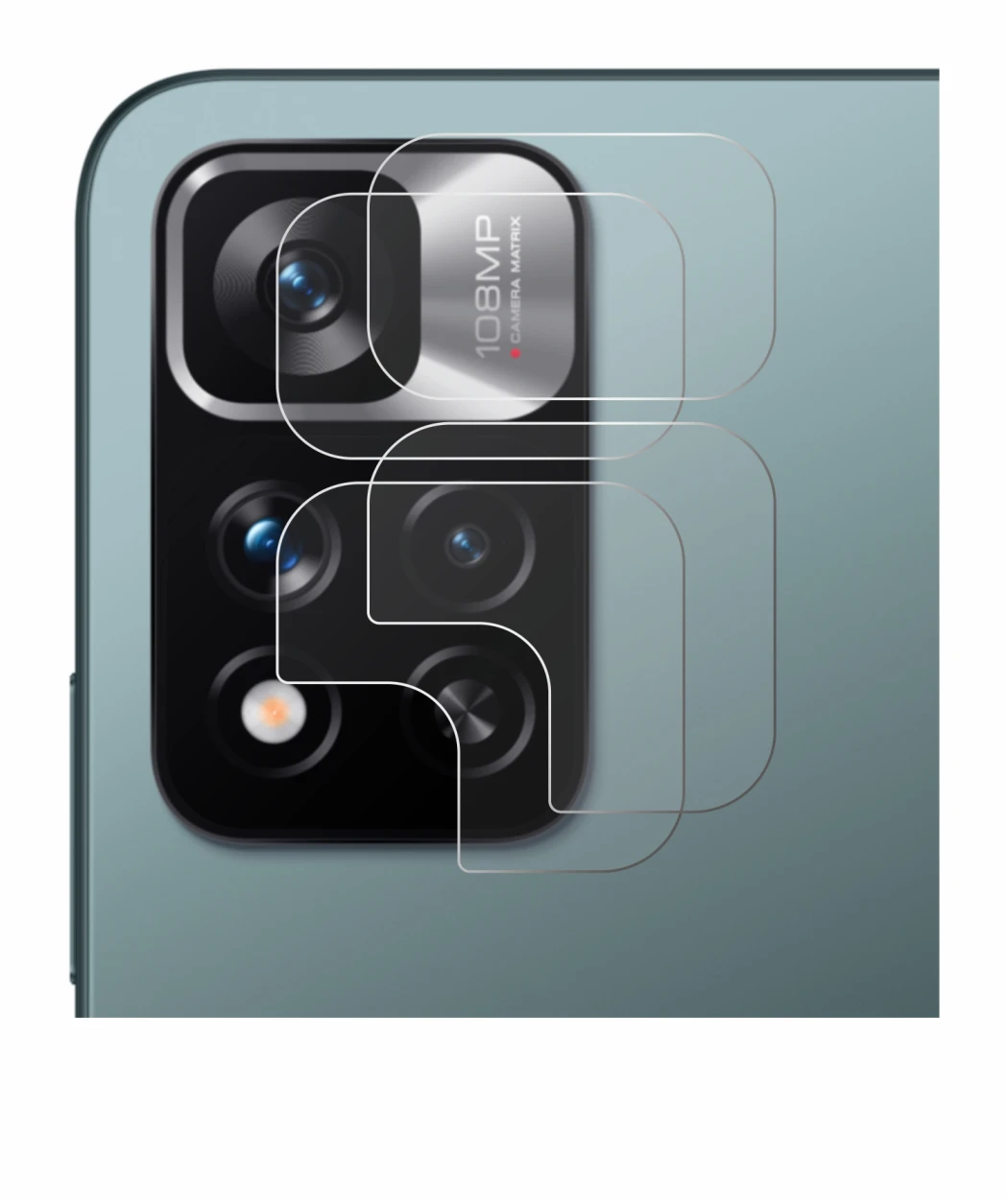 Immagine del dispositivo Xiaomi Redmi Note 11 Pro+ 5G (SOLO Fotocamera) con un'ampia varietà di protezioni per lo schermo.