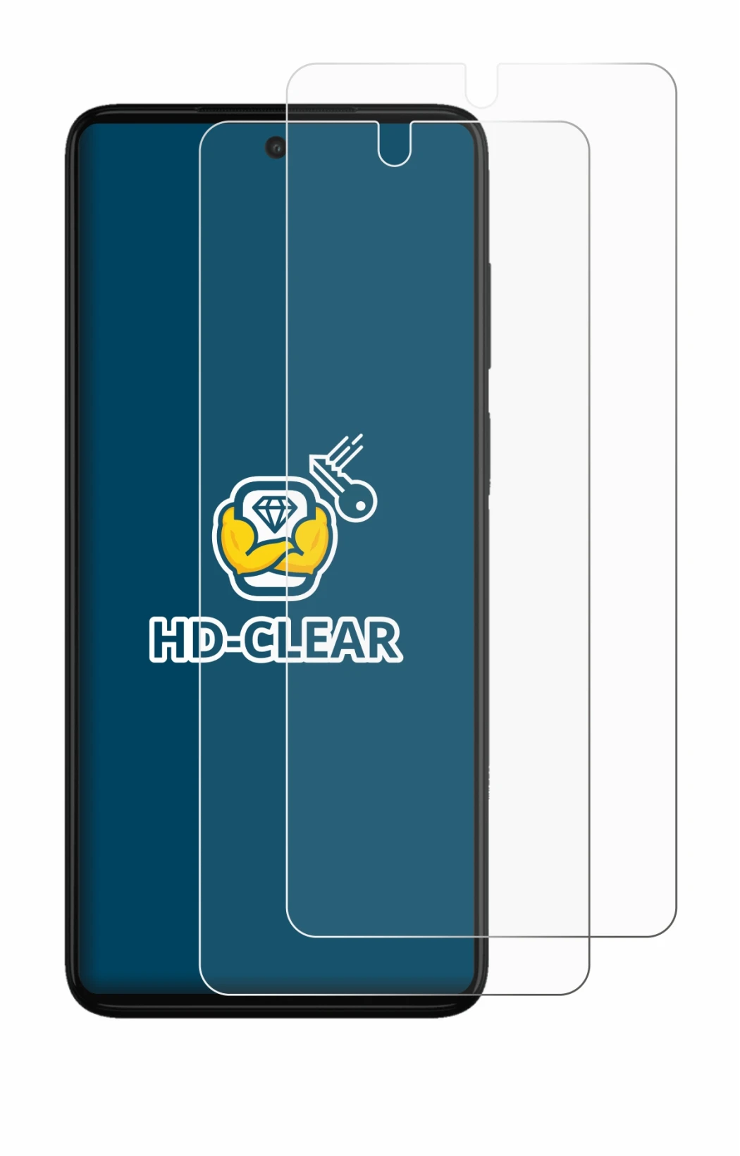 Immagine del dispositivo Motorola Moto G52 con un'ampia varietà di protezioni per lo schermo.