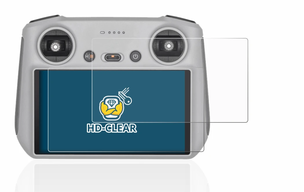 Immagine del dispositivo DJI RC Controller con un'ampia varietà di protezioni per lo schermo.
