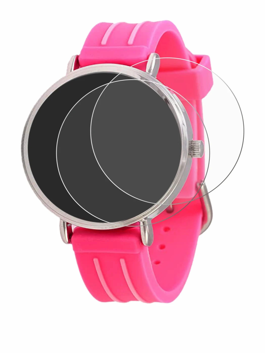 Immagine del dispositivo Kiddus Children's Learning Watch con un'ampia varietà di protezioni per lo schermo.