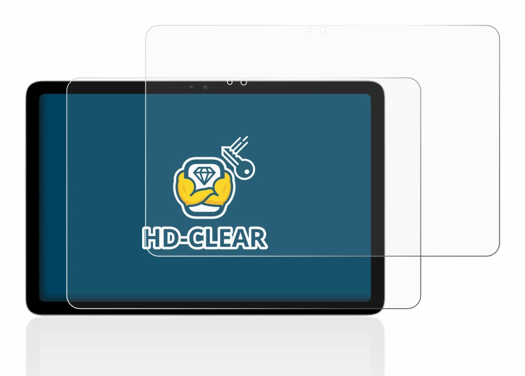 Immagine del dispositivo Google Pixel Tablet con un'ampia varietà di protezioni per lo schermo.