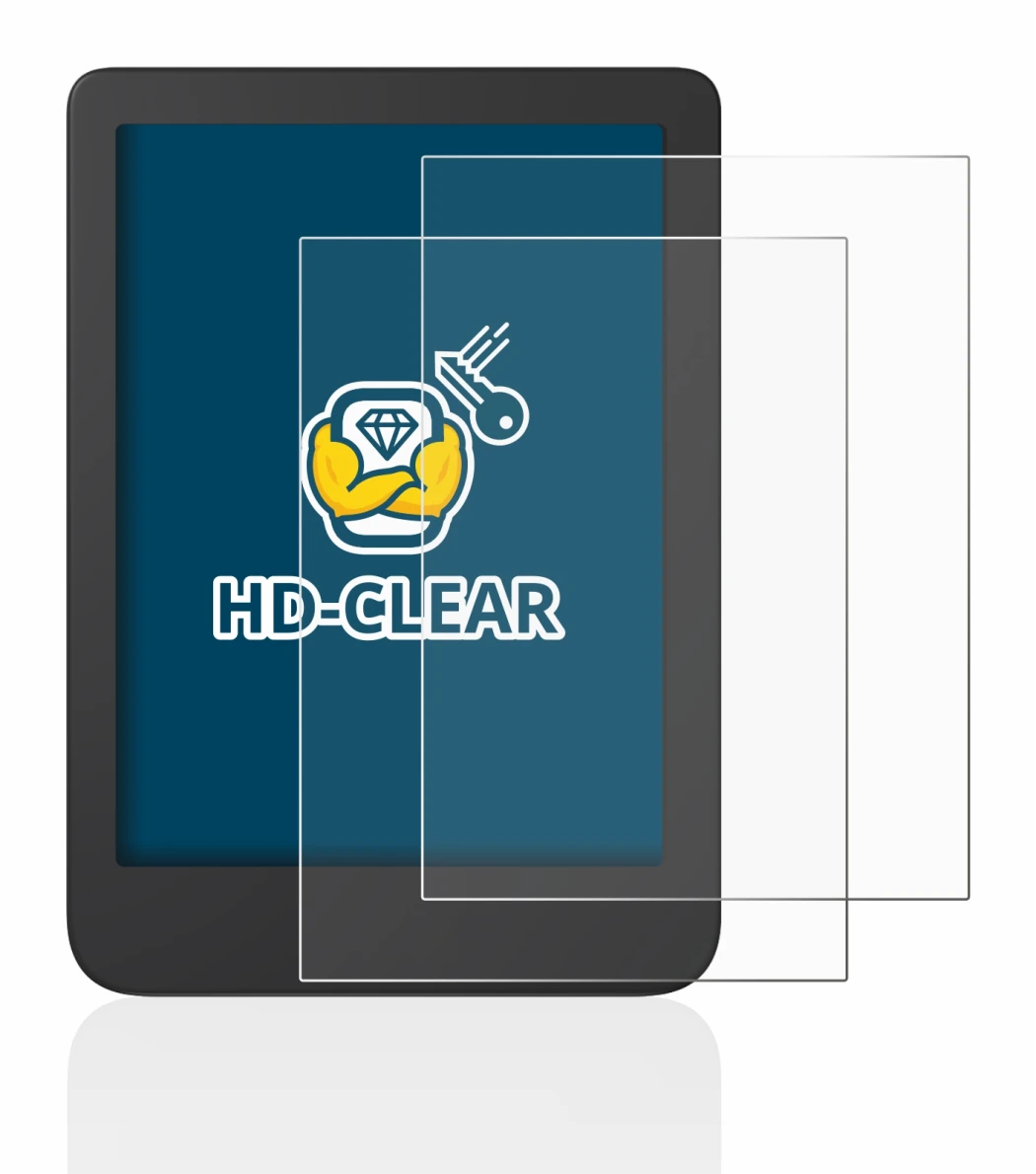 Immagine del dispositivo Tolino Shine 4 con un'ampia varietà di protezioni per lo schermo.