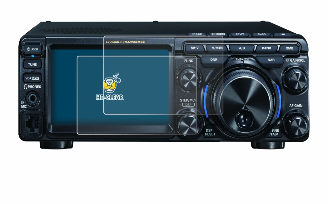 Immagine del dispositivo Yaesu FT-710 con un'ampia varietà di protezioni per lo schermo.