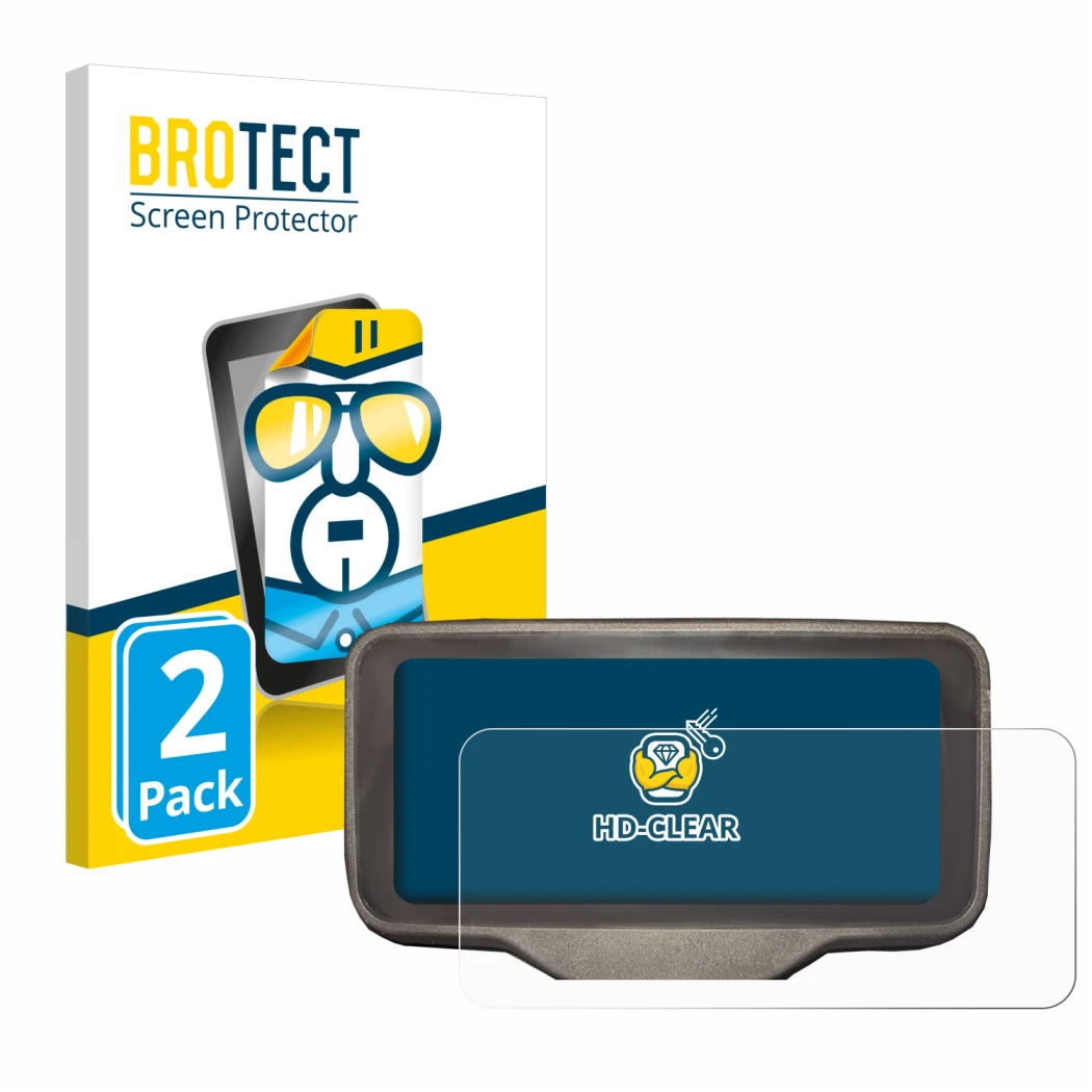 Parte frontale di una confezione del prodotto con il logo del marchio BROTECT. Accanto è raffigurato il dispositivo Horwin SK3