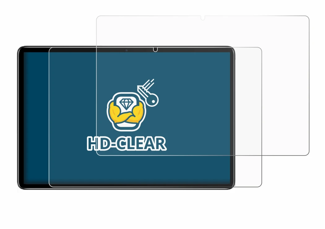 Immagine del dispositivo Blackview Oscal Pad 10 con un'ampia varietà di protezioni per lo schermo.