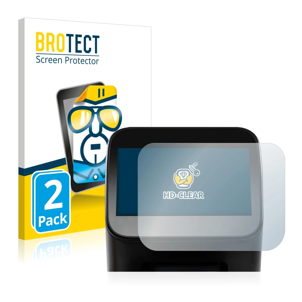 Parte frontale di una confezione del prodotto con il logo del marchio BROTECT. Accanto è raffigurato il dispositivo Shaper Ori