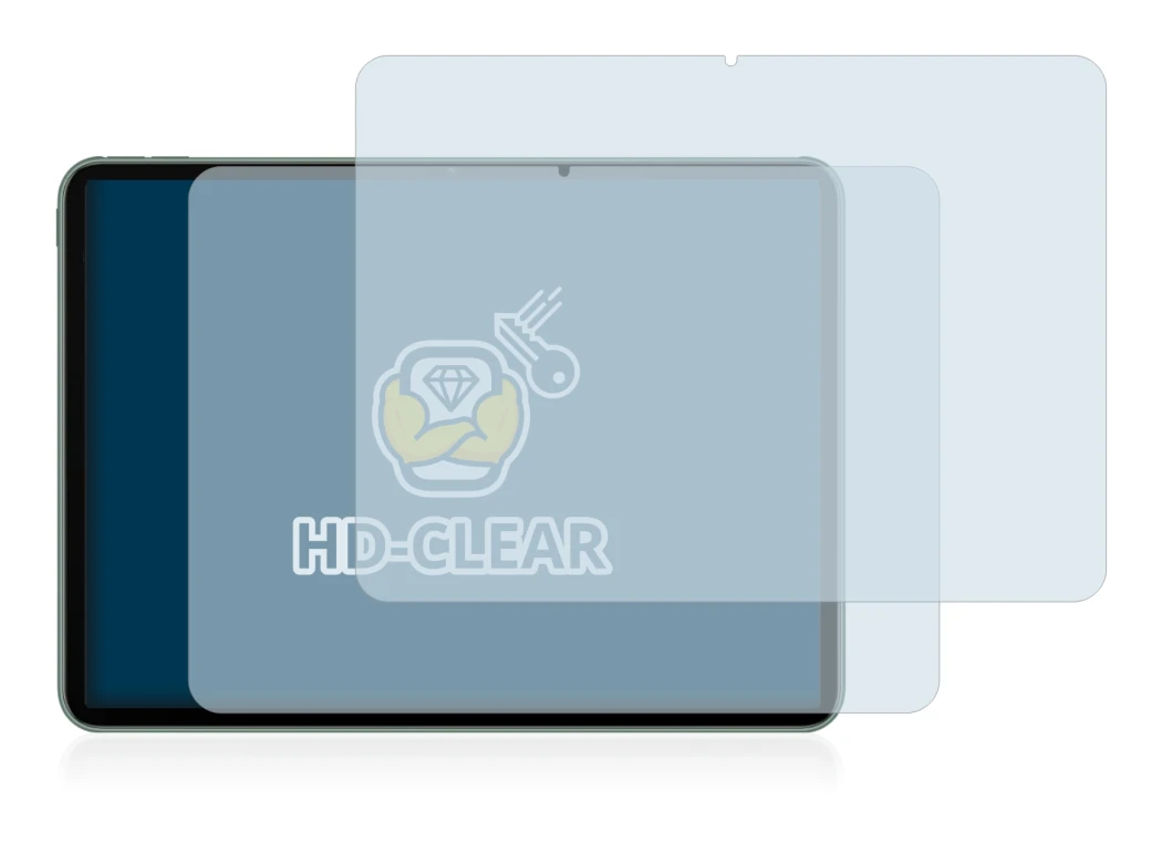 Immagine del dispositivo OnePlus Pad con un'ampia varietà di protezioni per lo schermo.