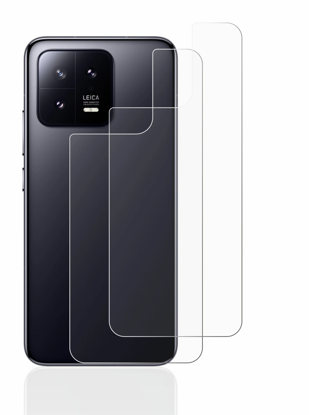 Immagine del dispositivo Xiaomi 13 (Posteriore) con un'ampia varietà di protezioni per lo schermo.