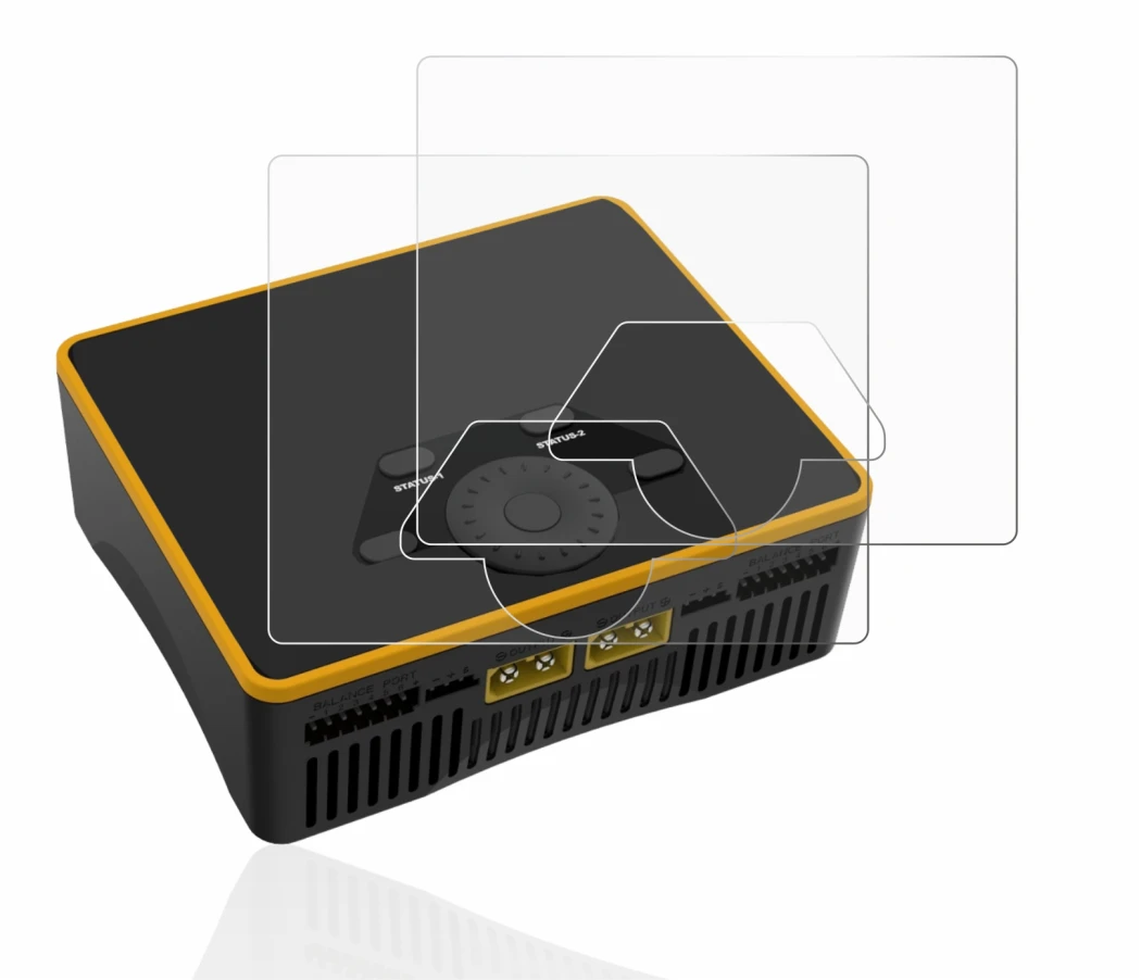 Immagine del dispositivo Junsi iCharger DX6 con un'ampia varietà di protezioni per lo schermo.
