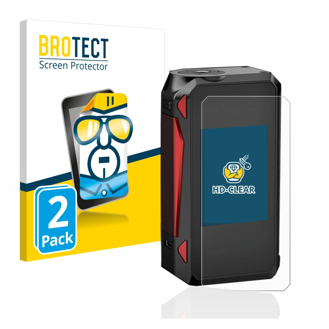 Parte frontale di una confezione del prodotto con il logo del marchio BROTECT. Accanto è raffigurato il dispositivo Smok G-Pri