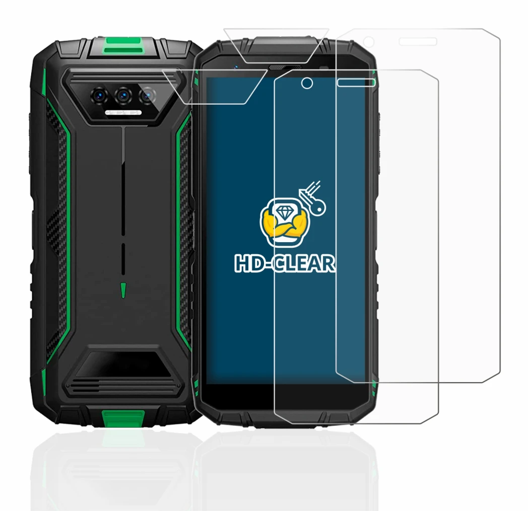 Immagine del dispositivo Doogee S41 Pro (Fronte+Fotocamera) con un'ampia varietà di protezioni per lo schermo.