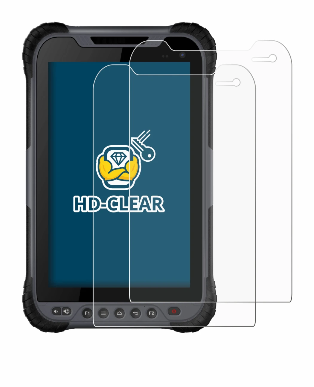 Immagine del dispositivo Stonex UT32 Rugged Tablet con un'ampia varietà di protezioni per lo schermo.