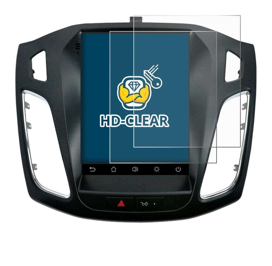 Immagine del dispositivo Isudar Ford/Focus MK3 2012–2019 con un'ampia varietà di protezioni per lo schermo.